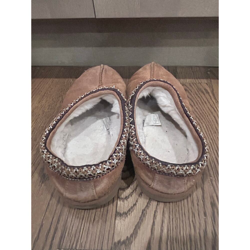 UGG Tasman Chestnut Suede Shearling Slippers Mules Women's Sz5 Comfort Cabincore - Picture 4 of 10